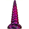  Dildo Unix – prémium lila-fekete 17 cm-es intim eszköz