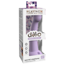 Dillio Secret Explorer - tapadótalpas makkos dildó (17cm) - lila műpénisz, dildó