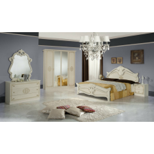 Dima DI Amalfi hálószoba - bézs, 160x200 cm ággyal, 4-ajtós szekrénnyel bútor