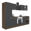 Dinewell Yorki 270 konyhablokk yorki tölgy korpusz,selyemfényű antracit front alsó sütős elemmel polcos szekrénnyel