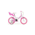 Dino 144RN-05LH Szívecskés kislány kerékpár 14-es méretben