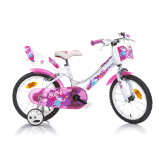 Dino Bikes 166 RSN FAIRY Fehér, rózsaszín nyomtatás 16" 2022 gyermek kerékpár