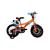 Dino Bikes Hot Wheels 16 gyerek bicikli kulacstartóval és oldalkerekekkel narancssárga-fekete színben  Dino Bikes kerékpár