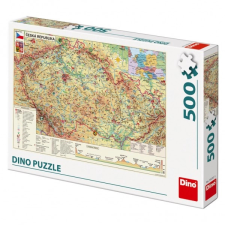 Dino Csehország térképe puzzle - 500 darabos puzzle, kirakós