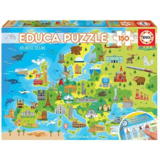 Dino Educa Európa térkép puzzle, 150 darabos puzzle, kirakós