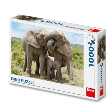 Dino Elefánt család, 1000 darab puzzle, kirakós