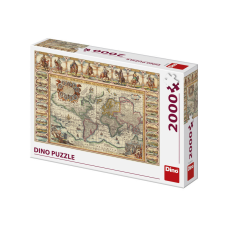  Dino Puzzle 2000 db - Világtérkép puzzle, kirakós