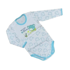 DinoDini Hosszú ujjú body - Fehér/Kék Macis - 80 kombidressz, body