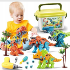 DINOSAURS építőkockák összecsavarozhatók KIT csavarhúzóval építkezés