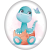 Dinoszaurusz Egg formapárna, díszpárna