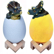 Dinoszaurusz éjszakai lámpa triceratops egg rgb led izzó tojás gyerekeknek színes éjjeli fény