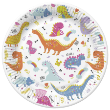 Dinoszaurusz Funny papírtányér 8 db-os 22,7 cm party kellék