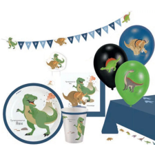 Dinoszaurusz Happy party szett 45 db-os 23 cm-es tányérral party kellék