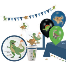 Dinoszaurusz Happy party szett 45 db-os 23 cm-es tányérral party kellék