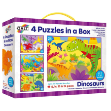 Dinoszaurusz kaland puzzle - 4 az 1-ben készlet puzzle, kirakós