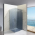 Diplon 100x80 cm aszimmetrikus szögletes két tolóajtós zuhanykabin, 5 mm edzett szürke üveggel, 190 cm magas