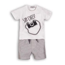 DIRKJE 2 részes készlet C-SO SUNNY SAY CHEESE 68 Fehér-navy babaruha szett