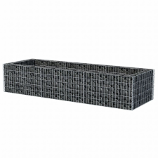 Discontmania VID acél gabion ágyás, virágtartó 270 x 90 x 50 cm kerti dekoráció