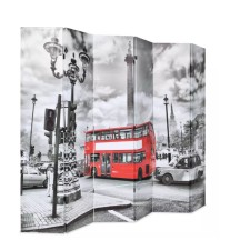 Discontmania VID fekete/fehér paraván 228 x 180 cm londoni busz bútor
