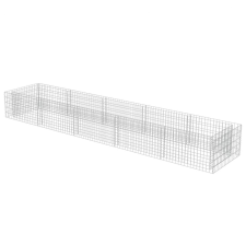 Discontmania VID horganyzott acél gabion virágtartó 450 x 90 x 50 cm kerti dekoráció