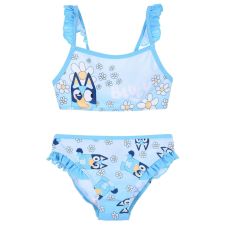 Disney Bluey Bikini virágos aqua kék fodros 6 év (116 cm) gyerek fürdőruha