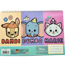 Disney Classic Animals A/4 spirál vázlatfüzet 40 lapos matricával füzet