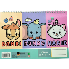 Disney Classics Animals A/4 spirál vázlatfüzet 40 lapos matricával füzet