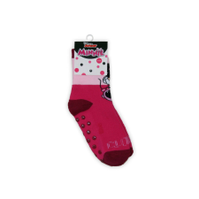 Disney Csúszásgátlós gyerek bokazokni - Minnie egér - teliplüss- CUTE feliratos - pink-világosrózsaszín - 27-30 gyerek zokni