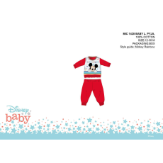 Disney Disney Mickey egér baba pizsama - jersey pamut pizsama - piros - 80