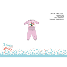 Disney Disney Minnie egér baba pizsama - jersey pamut pizsama - világosrózsaszín - 80