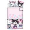 Disney és Mesehős Hello kitty strawberry ágyneműhuzat 140×200cm, 65×65 cm JAV-AYM451519