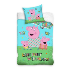 Disney és Mesehős Peppa malac funny ágyneműhuzat 140×200cm, 60x70 cm JAV-CBX211044PPB lakástextília