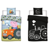 Disney és Mesehős Peppa malac george s tractor sötétben világító gyerek, ovis ágyneműhuzat 0x135cm, 40x60cm JAV-BRM007345