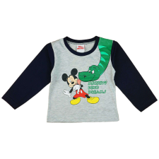 Disney fiú Hosszú ujjú Póló - Mickey #szürke-kék - 74-es méret gyerek póló