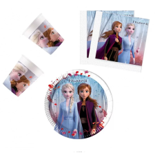 Disney Frozen Leaf, Jégvarázs party szett 36 darabos, 20 cm-es tányérral party kellék