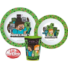 Disney Gyerek étkészlet Minecraft, 3 részes, pohárral STF11118 babaétkészlet