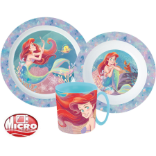 Disney Hercegnők Ariel étkészlet, micro műanyag szett babaétkészlet