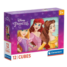 Disney Hercegnők Happy Space mesekocka 12 db-os Clementoni puzzle, kirakós