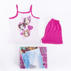 Disney Hercegnők kislány pamut pizsama - ujjatlan pizsama - nyári együttes - pink - 128