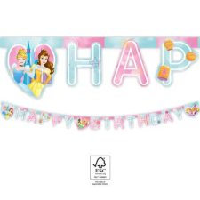 Disney Hercegnők Live Your Story Happy Birthday felirat FSC 2 m party kellék