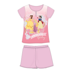  Disney Hercegnők nyári rövid ujjú gyerek pizsama - pamut jersey pizsama - világosrózsaszín - 110