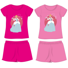  Disney Hercegnők pamut nyári együttes - póló-rövidnadrág szett - pink - 110