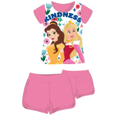  Disney Hercegnők pamut nyári együttes - póló-rövidnadrág szett - rózsaszín - 110
