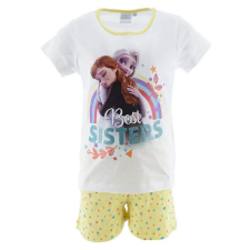 Disney Jégvarázs Best Sisters White gyerek rövid pizsama 6 év / 116 cm gyerek hálóing, pizsama