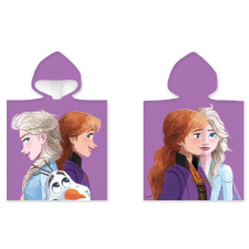 Disney Jégvarázs Purple strand törölköző poncsó 50x100 cm babatörülköző, kifogó