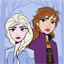 Disney Jégvarázs Sisters Mágikus Kéztörlő arctörlő, törölköző 30x30 cm lakástextília