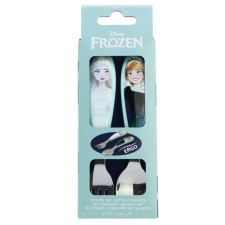 Disney Jégvarázs Snowy Tale fém ergo evőeszköz készlet - 2 darabos babaétkészlet