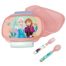 Disney Jégvarázs Together szendvicsdoboz + evőeszköz szett konyhai eszköz
