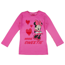 Disney lány Hosszú ujjú Póló - Minnie Mouse #rózsaszín - 122-es méret