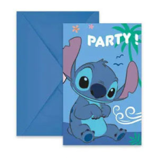  Disney Lilo és Stitch, A csillagkutya Angel party meghívó 6 db-os FSC party kellék